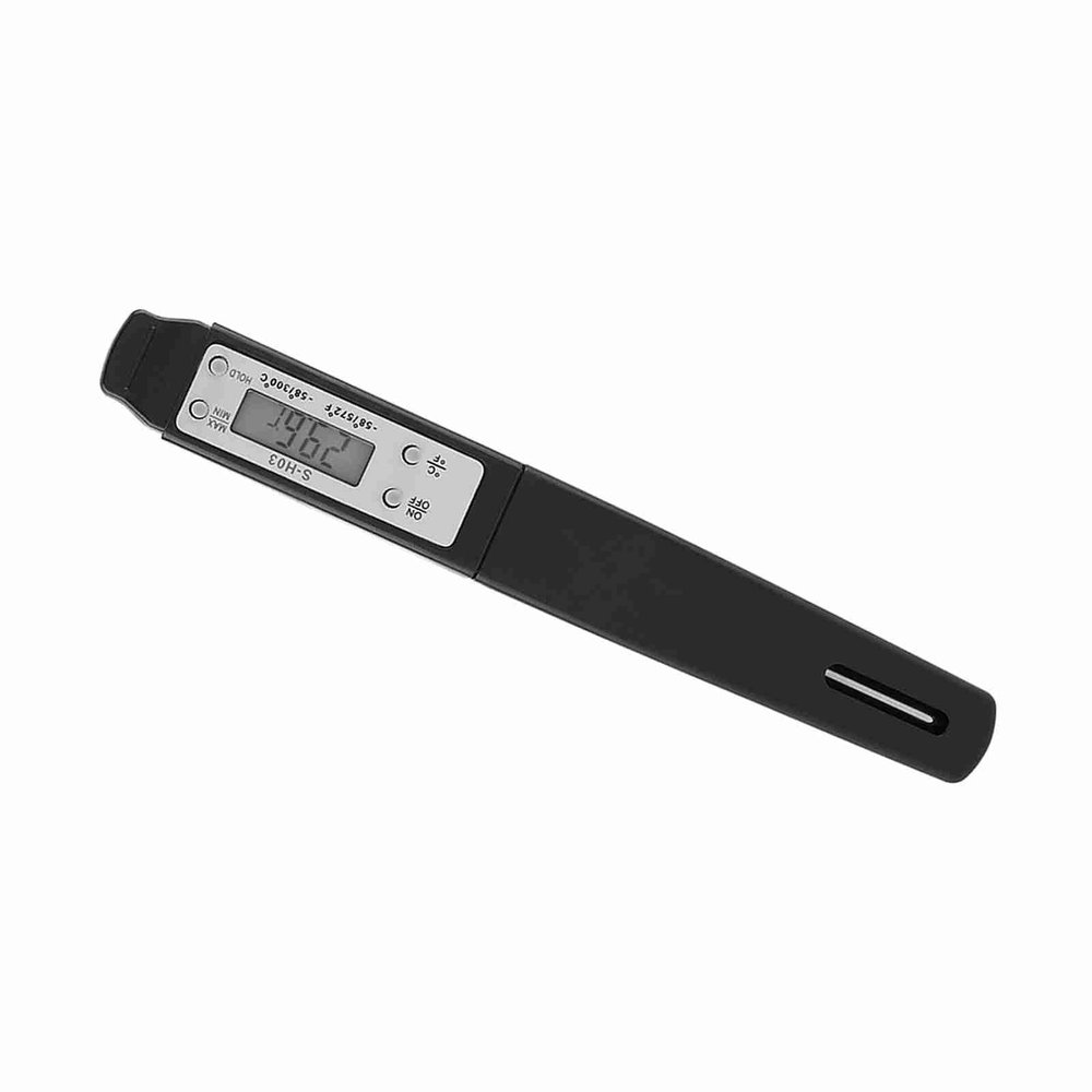 Wakects Meat Probe Grill Thermometer, Stainless Steel, Black