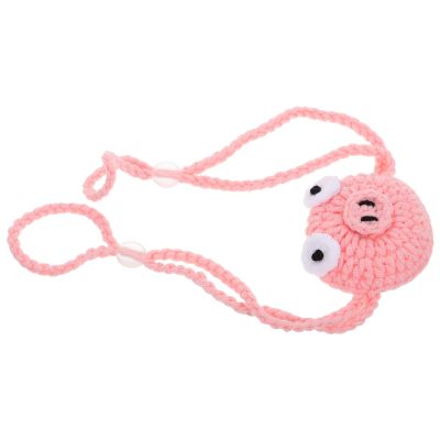 Hand-Crocheted Pink Wool Yarn Winter Nose Warmer