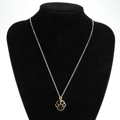 AKLOSIPY Dog Paw Print Cremation Urn Necklace for Pet Ashes