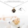 AKLOSIPY Dog Paw Print Cremation Urn Necklace for Pet Ashes view 3