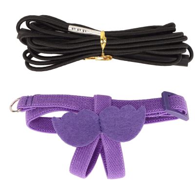 Tnfeeon Adjustable Purple Bird Harness Leash for Parrots (M)