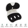 Drfeify Lumbar Support Cushion, Ergonomic Backrest with Petal Design for Spine Alignment and Posture Correction in Office Chair or Car Seat (Black) view 3