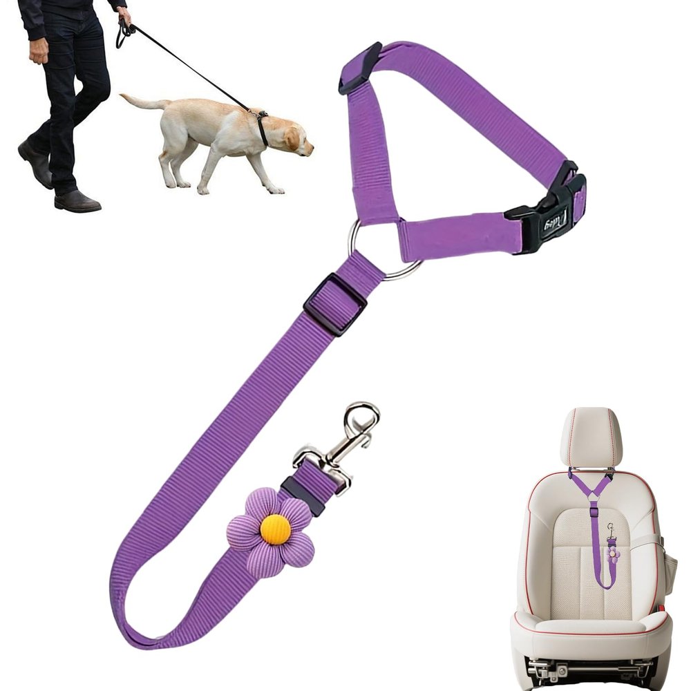 Dog Safety Harness for Car - Retractable Safety Belt