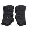 Mavaol 2-Piece PU Neoprene Horse Tendon Boots, Adjustable, Black Front Legs, M view 3