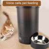 Riuulity Automatic Pet Feeder, 3 L, Stainless Steel, Black Single Bowl view 4
