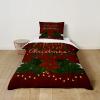 Odot Christmas Toddler Bedding Set, Duvet Cover and Pillowcase, Microfiber, Christmas Mistletoe L, 90 x 190 cm view 1