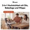 hauck Sit N Relax 3-in-1 High Chair with Newborn Insert and Rocker, Dark Grey view 2