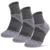 Walmeck 3 Pairs Men's Athletic Cotton Socks, Comfortable, Durable, Breathable, with Reinforced Heel, for Hiking, Walking, Climbing and Mountaineering (L) view 1