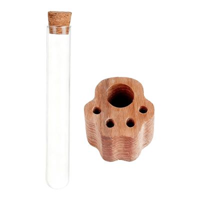Cat Whisker Holder Cedar Wood Pot