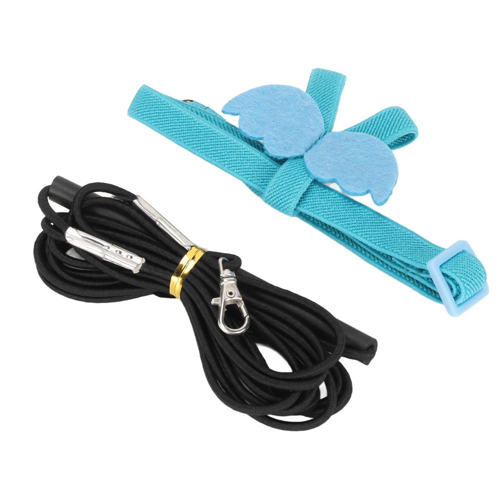 Fafeims Bird Leash, Elastic Latex Silk Straps with Anti-Chew Comfort Grip for Outdoor Flight Training (S)