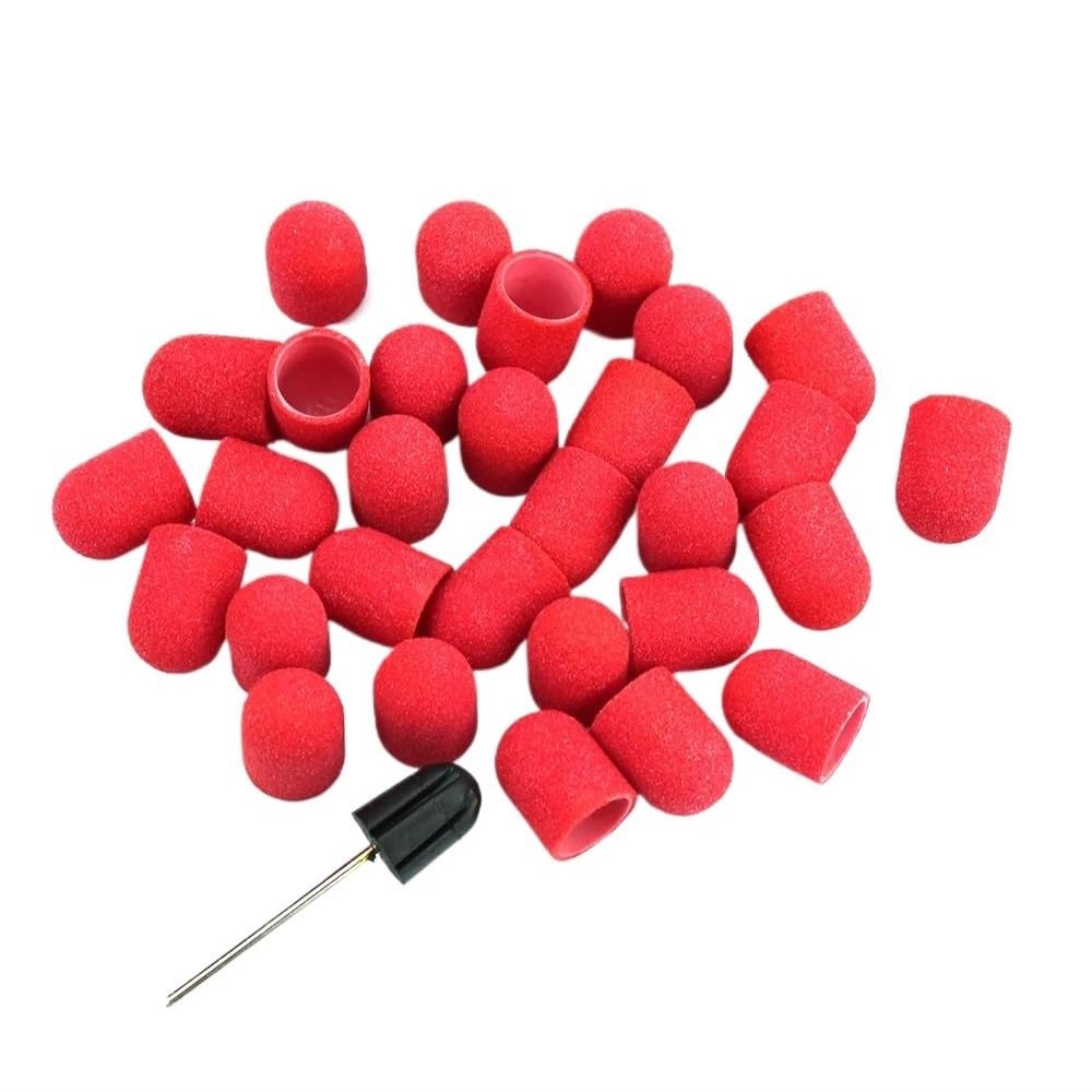 Nail Art Sanding Bands with Mandrel, 50-Pack, 180 Grit