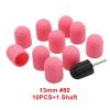 Nail Art Sanding Bands, 10-Piece Nail Drill Sanding Band Set, Pink Pedicure Caps, 80 Grit view 2