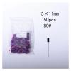 Nail Art Sanding Bands, 50-Piece Set, Multicolor, 5 x 11 mm, 80 Grit Purple view 2