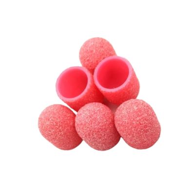 Nail Art Sanding Bands, Caps with Plastic Base and Handle, 10 x 15 mm, 50 pcs (80 Grit)