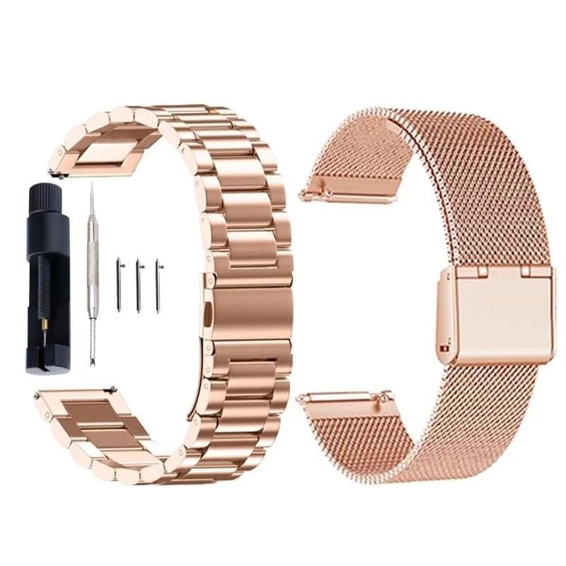 14/16/18/20/22/24 mm Quick-Release Stainless Steel Watch Band with Metal Folding Clasp