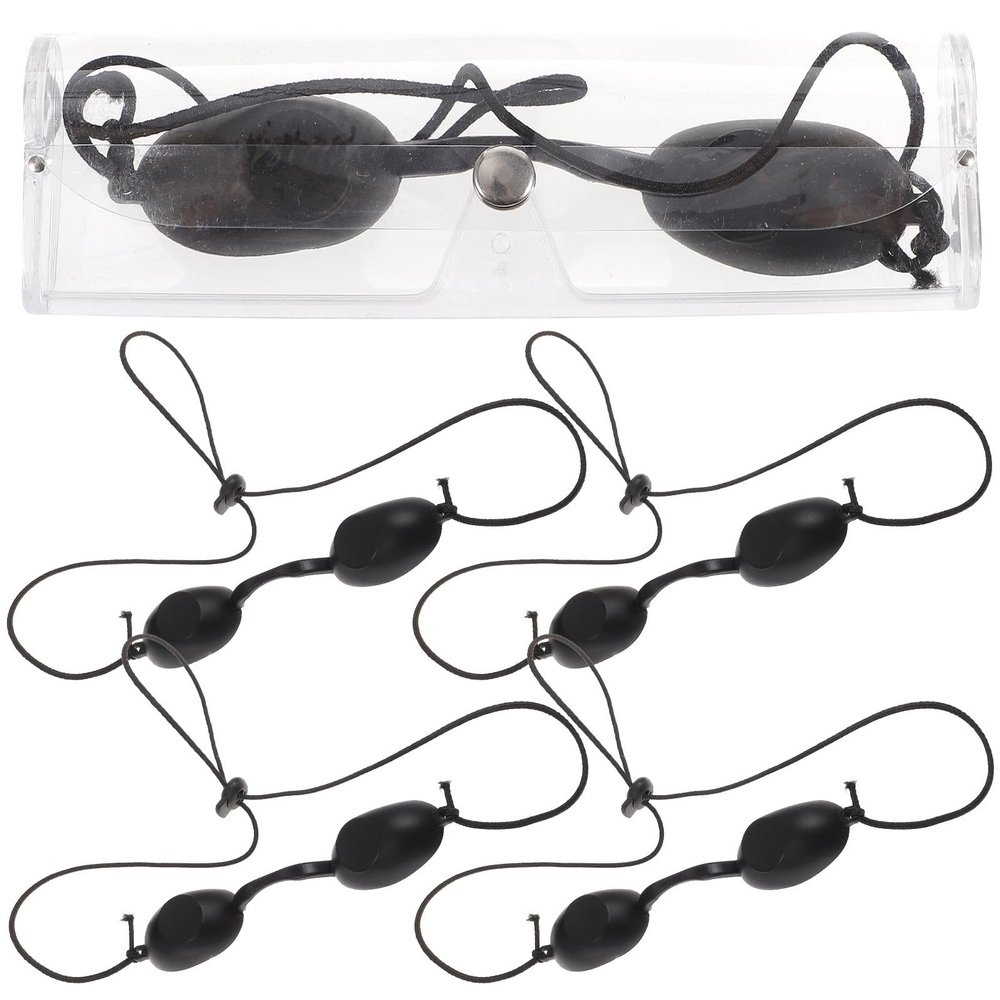 Healvian 5-Piece Black PVC Infrared Light Eye Protection Glasses
