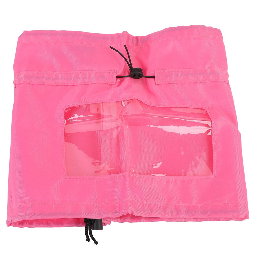 Riuulity Pet Shower Cap, Ear Protection Bath Cover, Adjustable, Reusable, Waterproof, for Dog Bathing (Rose Red)