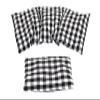 Cherry Pit Pillow Set, 36 x 18 cm 3-Chamber + Small Pillow, Black Plaid view 1
