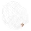 TOGEVAL White Mesh Headpiece for Brides and Women, Lightweight view 1