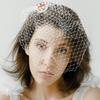 TOGEVAL White Mesh Headpiece for Brides and Women, Lightweight view 3