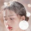 TOGEVAL White Mesh Headpiece for Brides and Women, Lightweight view 4