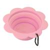 Haofy Large Collapsible Dog Bowl, Portable Silicone Pet Food Bowl, Easy-to-Clean Travel Bowl for Hiking and Outdoors (Pink) view 3