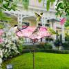 Riaisttd Metal Birdbath with Ground Stake for the Garden view 2