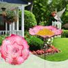 Rukjmqi Outdoor Bird Bath, Iron Art Flower Water Feeder view 3