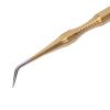 Lash Extension Tool Kit with 360° Stainless Steel Inspection Mirror, Tweezers and Pickup Sticks, 20.8 cm, Gold view 3
