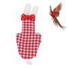 Adjustable Bird Diaper, Red Checkered Pattern view 3