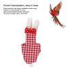 Adjustable Bird Diaper, Red Checkered Pattern view 4