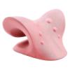 Neck and Shoulder Relaxer, Cervical Traction Device, Chiropractic Pillow (Pink) view 1