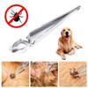 1 x Stainless Steel Tick Removal Set, 2-in-1 Fork Tweezers for Cats and Dogs view 2