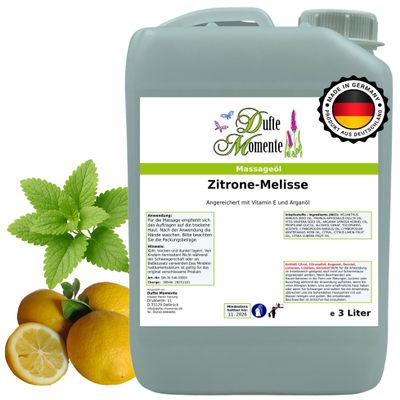 Aromatic Moments Lemon & Lemon Balm Massage Oil, 3 L
