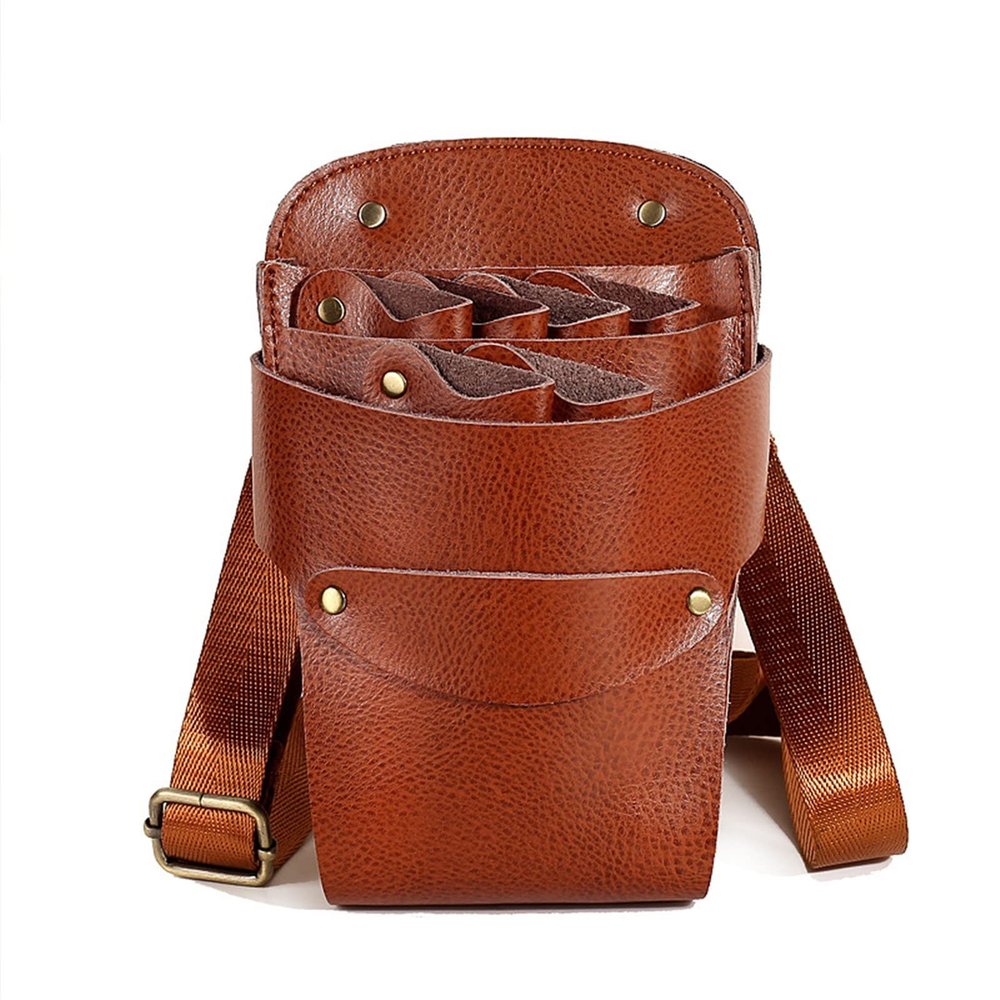 SDGBCXD Professional Hairdresser Scissor Holster, PU Leather Tool Bag