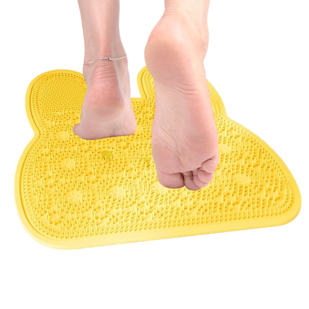 Silicone Foot Scrubber Mat with Back Washer for Shower