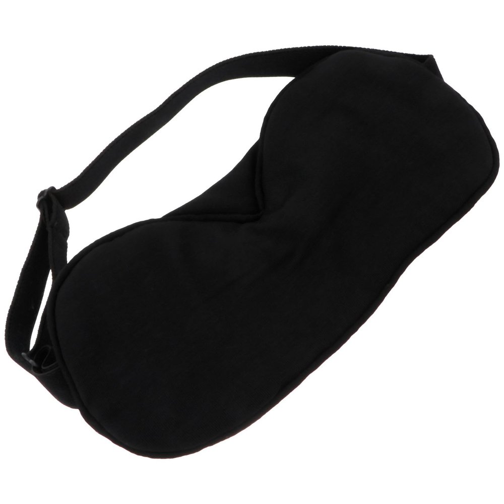 Ciieeo Black Breathable Cotton Sleep Mask for Comfortable Eye Protection