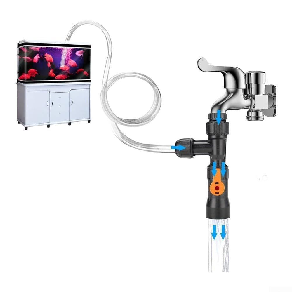 Aquarium Water Changer with Faucet Connection and Gravel Vacuum