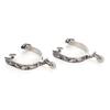 Segrehy Stainless Steel Boot Spurs, Exquisite Pattern, Western Cowboy Style, for Riding Competitions and Horse Training, Silver, 2 Pieces, 85 x 80 mm view 1