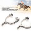 Segrehy Stainless Steel Boot Spurs, Exquisite Pattern, Western Cowboy Style, for Riding Competitions and Horse Training, Silver, 2 Pieces, 85 x 80 mm view 3