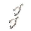 Segrehy Stainless Steel Boot Spurs, Exquisite Pattern, Western Cowboy Style, for Riding Competitions and Horse Training, Silver, 2 Pieces, 85 x 80 mm view 4