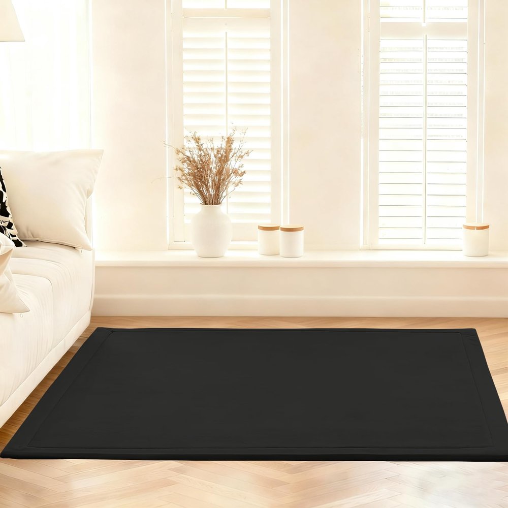 Lrisveana Kids' Room Rug 200 x 200 cm, 2 cm Thick Non-Slip Baby Play Mat