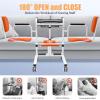 Height-Adjustable Patient Lift Transfer Chair with Commode Pan and Seat Cushion view 4