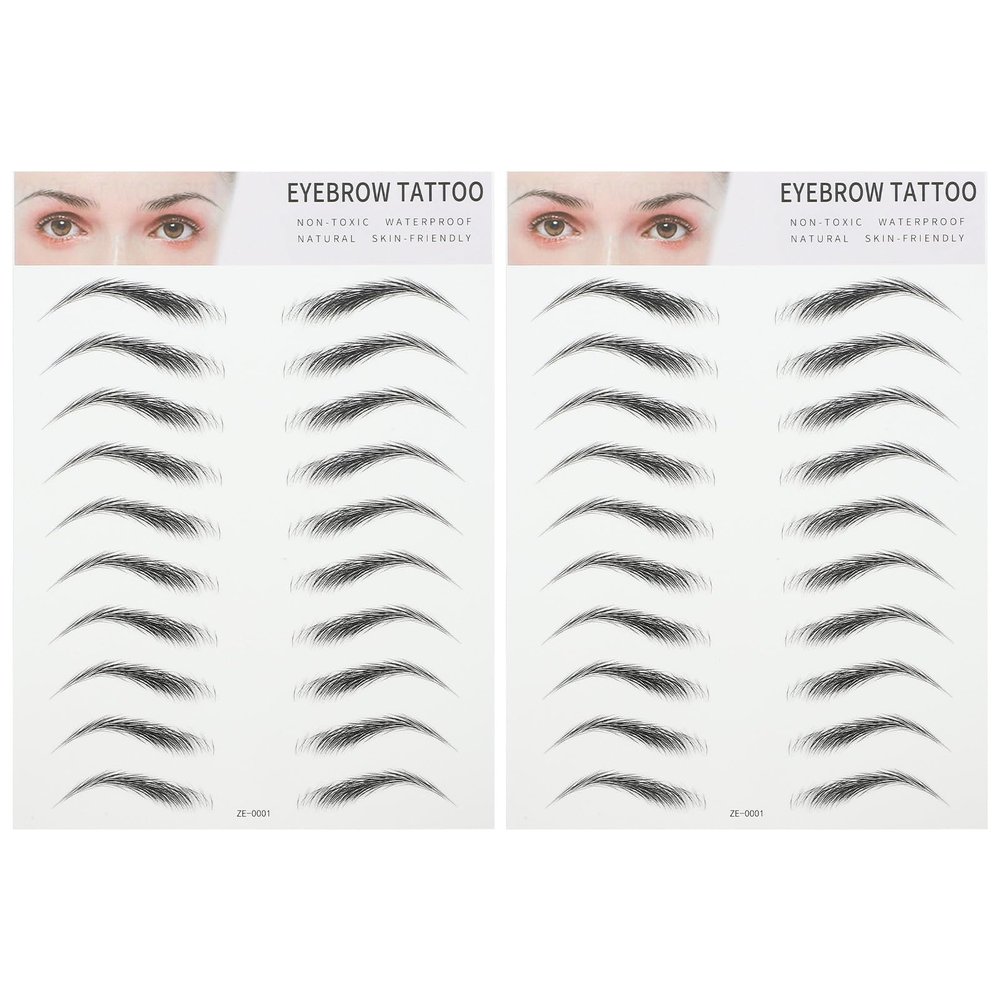 2 Black Paper Eyebrow Styling Stickers for Women