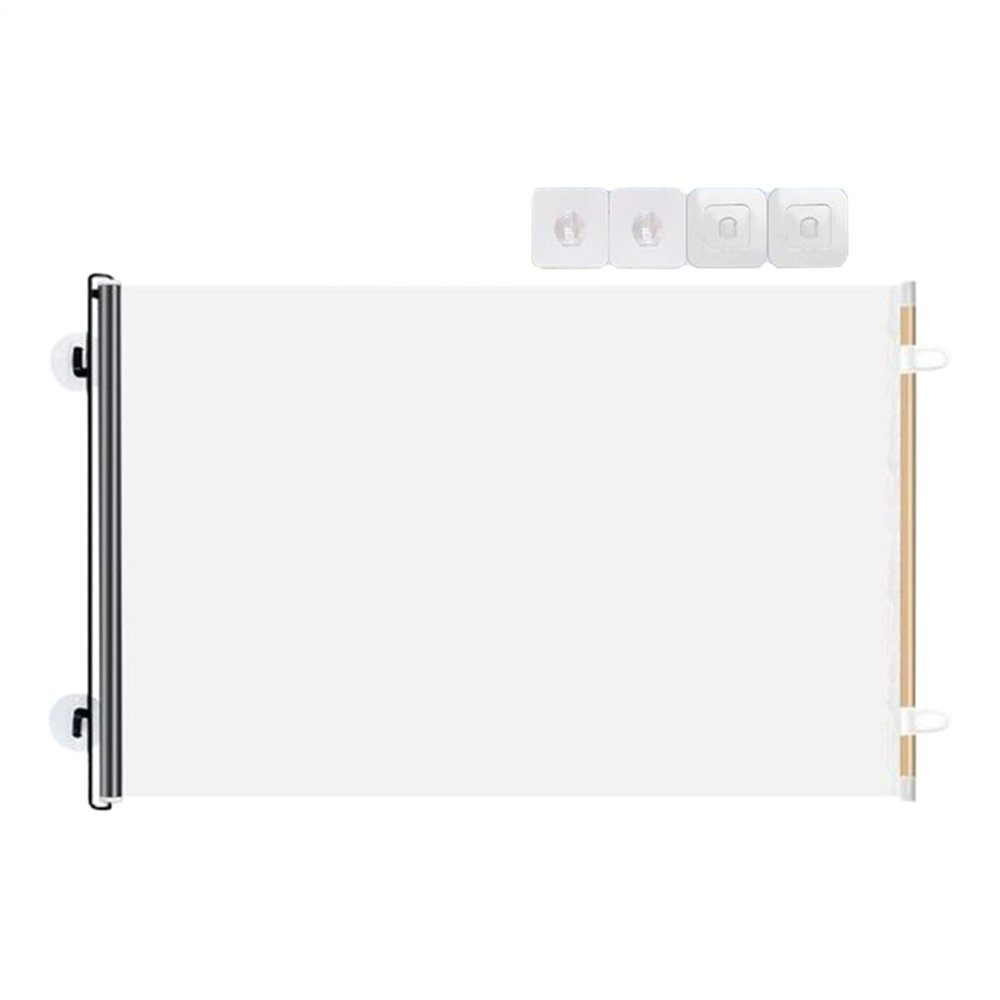140 cm Dog Gate, Transparent PVC Safety Barrier, No Drilling, Indoor and Outdoor Pet Gate