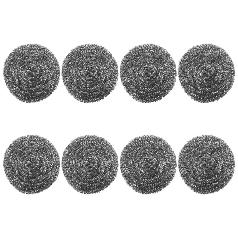 HAKIDZEL 8-Piece Stainless Steel Ball Scrubbers for Pots