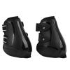 Horse Tendon Boots Set, Adjustable PU Shell, Black, Hind Legs, Size M view 3