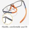 Self-Tinting Progressive Reading Glasses, Banogalle Automatic Multifocal Blue-Light-Filtering TR90 Glasses (Black/Gray, 2.0x) view 2