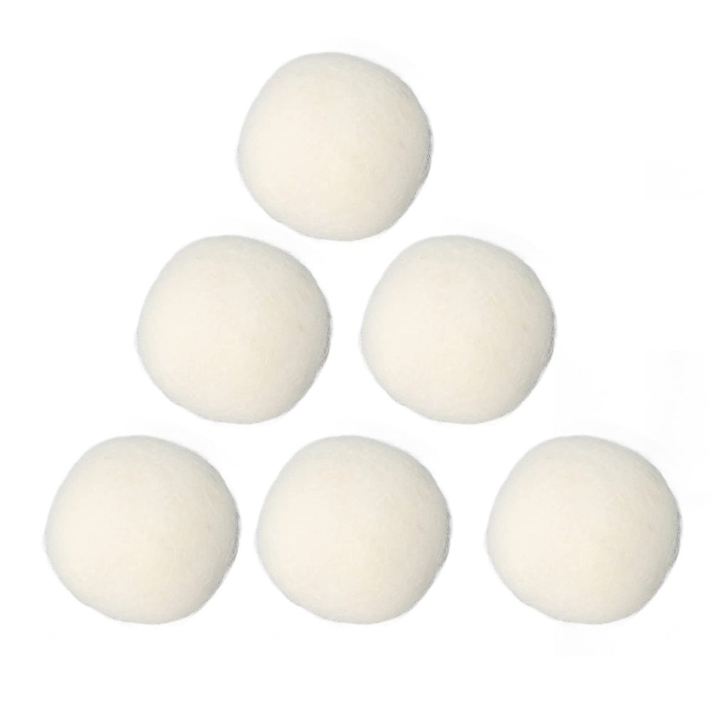 CFTGIW 6-Pack Wool Dryer Balls, High Density, 4 cm