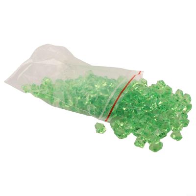 Decorative Acrylic Stones for Aquariums and Vases, 150 pcs, Grass Green